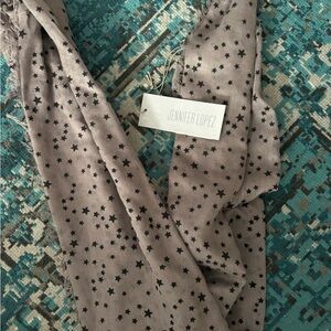 Jennifer Lopez Black Star Pattern Scarf